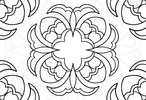 Mandala Elemento Decorativo Decoração Composição Ornamento Desenho Mão Livre Padrão — Vetor de Stock