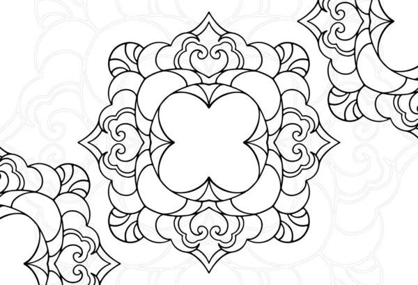 Mandala Elemento Decorativo Decoração Composição Ornamento Desenho Mão Livre Padrão — Vetor de Stock