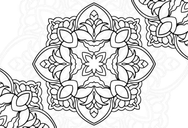 Mandala Elemento Decorativo Ornamento Composição Ornamento Mão Livre Desenho Padrão —  Vetores de Stock