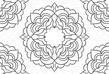 mandala dekoratif unsur dekoratif süsleme el yazısıyla desenli baskı çizimi kartpostal tasarımı arka plan madalyonu tasarımı gotik stil tasarımı