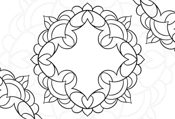 Mandala Elemento Decorativo Ornamento Composição Ornamento Mão Livre Desenho Padrão — Vetor de Stock