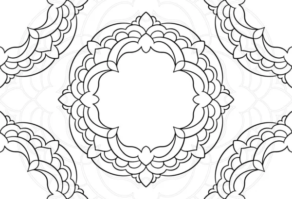 Mandala Élément Décoratif Ornement Composition Ornement Dessin Main Levée Motif — Image vectorielle