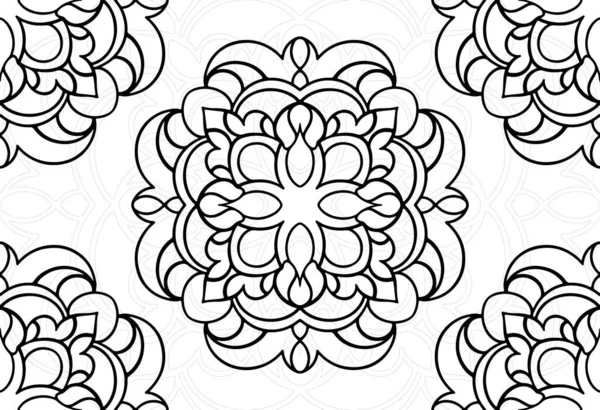 Mandala Decorative Element Ornamental Composition Ornament Freehand Drawing Pattern Print — Stock Vector