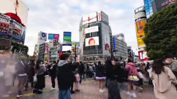 Tokyo Japan Dec 2022 Hyper Lapse Timelapse Crowded People Walk — Video