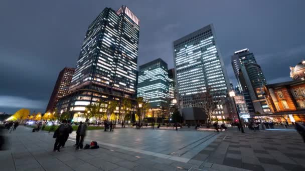 Токио Япония Декабря 2022 Года Ночное Время Прогулки Толпы Людей — стоковое видео