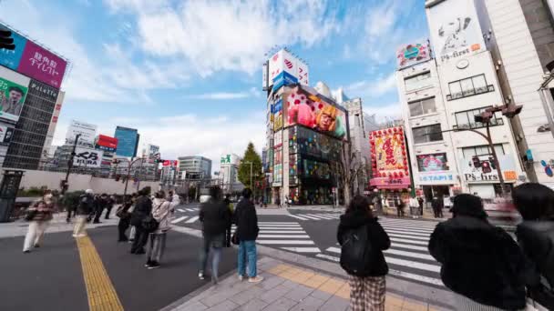 Tokyo Japan Dec 2022 Time Lapse Car Traffic Transportation Crowd — Stock video