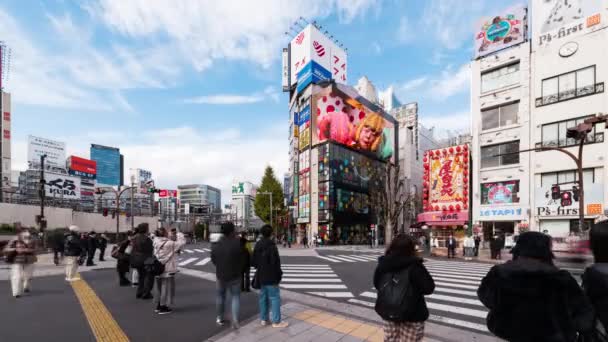 Tokyo Japan Dec 2022 Time Lapse Car Traffic Transportation Crowd — Vídeos de Stock