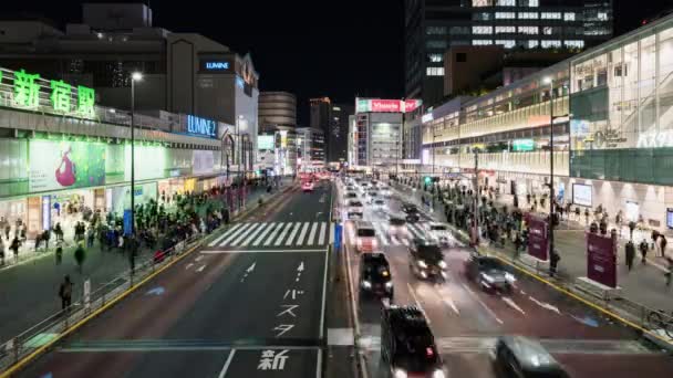 Tokyo Japon Dec 2022 Time Lapse Car Traffic Transportation Japanese — Video