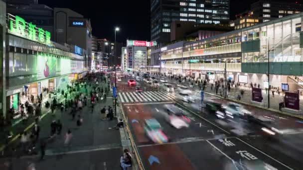 Токио Япония Дек 2022 Перерыв Автомобильном Движении Японцы Толпа Азиатских — стоковое видео