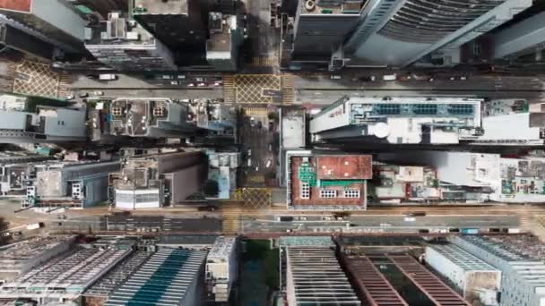 Hyperlapse Timelapse Της Κυκλοφορίας Αυτοκινήτων Διασταύρωση Οδών Στο Χονγκ Κονγκ — Αρχείο Βίντεο