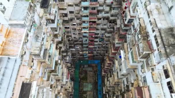 Yick Cheong Yick Fat Régi Apartman Ház Külső Építészet Hong — Stock videók