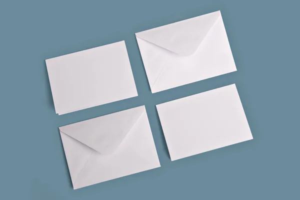 空白白卡带信封模型模板 — 图库照片