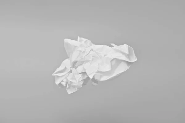 Crumpled Sheet Paper Gray Background — Stock Photo, Image