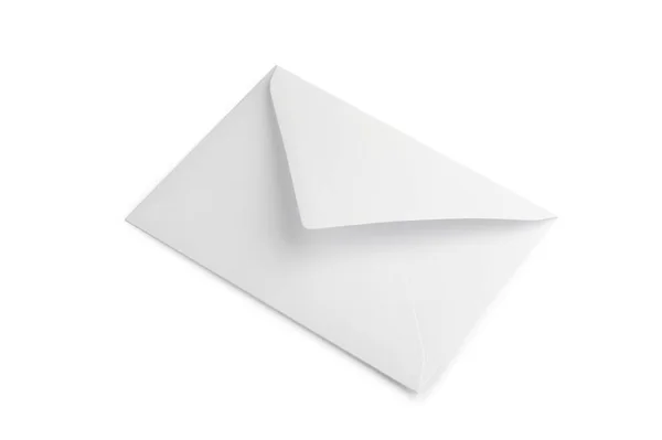 Envelope Branco Branco Isolado Mockup — Fotografia de Stock