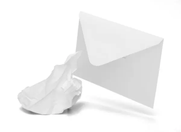 Verfrommeld Papier Bal Envelop — Stockfoto