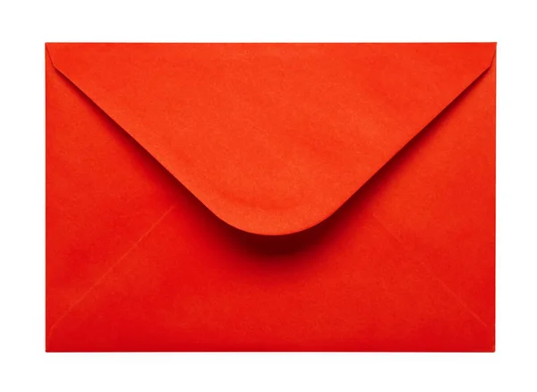 Red Mail Enveloppe Witte Achtergrond Dringende Bericht Concept — Stockfoto