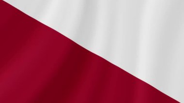 Utrecht Şehri El Sallama Bayrağı. Gerçekçi Bayrak Animasyonu. Kusursuz Döngü Arkaplanı.