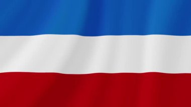 Mannheim Sallanan Bayrak. Gerçekçi Bayrak Animasyonu. Kusursuz Döngü Arkaplanı.