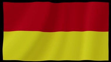 Tamil Eelam bayrak sallıyor. Gerçekçi Bayrak Animasyonu. Kusursuz Döngü Arkaplanı.