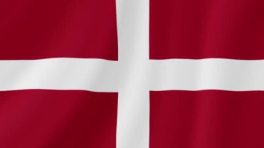 Vaftizci John bayrak sallıyor. Gerçekçi Bayrak Animasyonu. Kusursuz Döngü Arkaplanı.