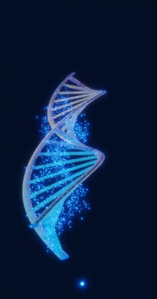 Dna Genetic Human Code Conceptual Spiral Double Helix Shape Guanine — Vídeo de Stock