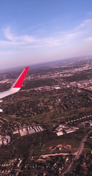 Luftfoto Byen San Antonio Texas Flyver Byen Udendørs Bygninger Kan – Stock-video
