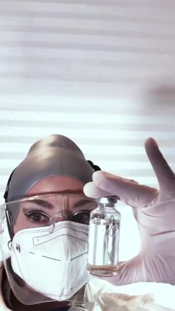 Beschermend Biomoleculair Vaccin Dna Genetische Code Cellulaire Preventie Ondersteund Door — Stockvideo