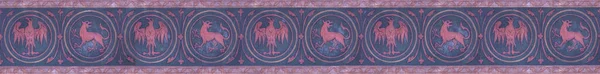 Gothic Pattern Eagle and Lion. An ornament art border of the elements of Gothic interior architecture. Chartes Cathedral . Can be used for, textile, invitation card, stationary, wrapping, web page
