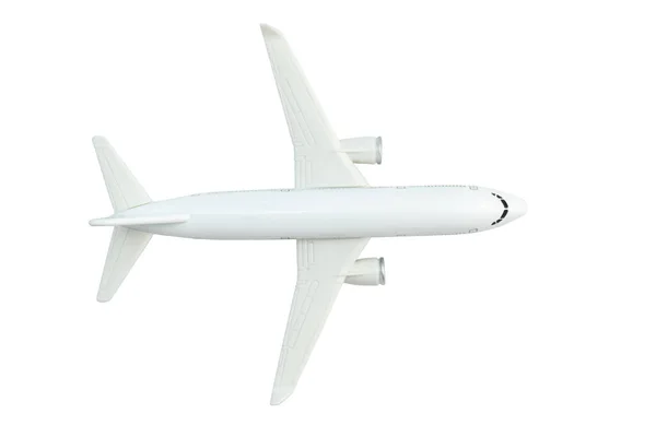 Top View Passenger Airplane Isolated White Clipping Path High Quality — Stock Photo, Image