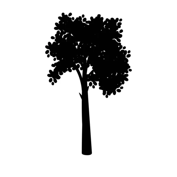 Sílhueta Árvore Ilustrações Vetoriais Para Paisagens Desenhos Florais — Vetor de Stock