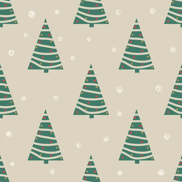 Modèle Noël Sans Couture Avec Des Arbres Noël Pour Envelopper — Image vectorielle