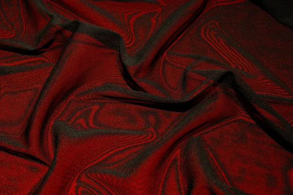 赤に対する黒いチュール生地で作られた暗いエレガントな壁紙 審美的なファッション 情熱と愛の背景 — ストック写真