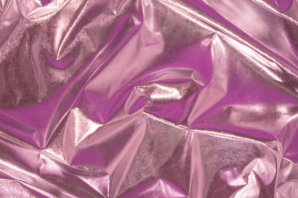 Abstract Pink Crumpled Foil Background Minimal Party Concept — ストック写真