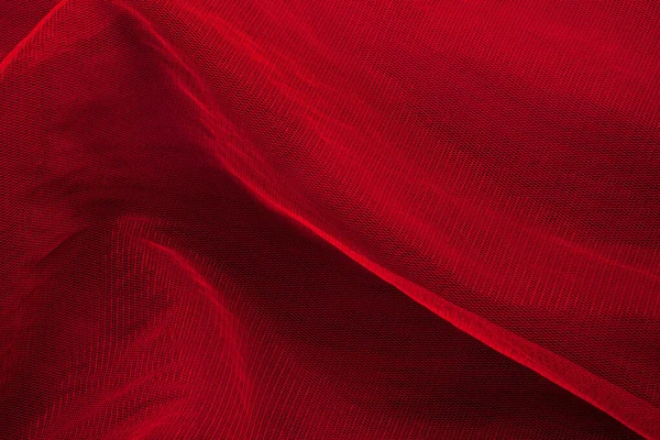 赤いチュール生地で作られた暗いエレガントな壁紙 審美的なファッション 情熱と愛の背景 — ストック写真
