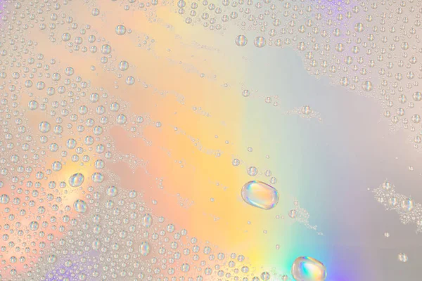 Wazig Onscherpe Abstracte Iriserende Folie Behang Textuur Holografische Zachte Pastelkleuren — Stockfoto