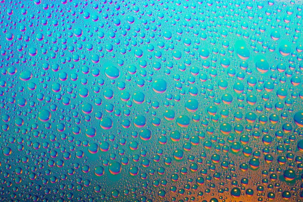 Mavi Mor Gökkuşağı Eğimli Arkaplanda Estetik Damlaları Holografik Yumuşak Pastel — Stok fotoğraf