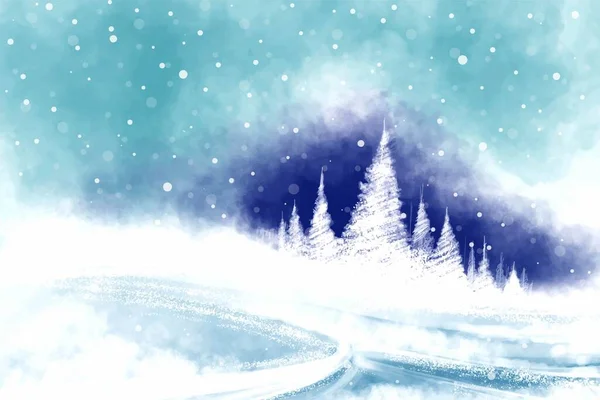 Handgemalte Aquarell Zeichnung Für Weihnachten Und Ein Gutes Neues Jahr — Stockvektor