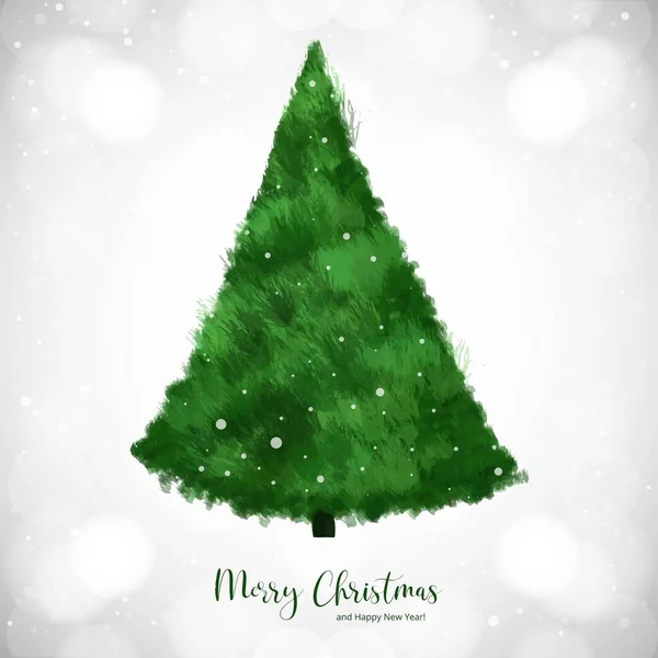 Frohe Weihnachtsbaumkarte Feier Hintergrund — Stockvektor