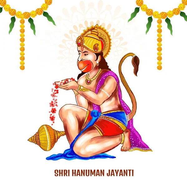 stock vector Hanuman jayanti festival of india celebration background