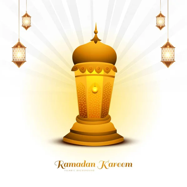 Bonito Colorido Tradicional Turco Lâmpadas Ramadan Kareem Celebração Fundo — Vetor de Stock