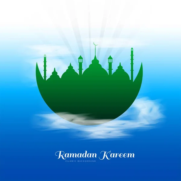 Cartão Saudação Ramadan Kareem Para Fundo Feriado Muçulmano —  Vetores de Stock
