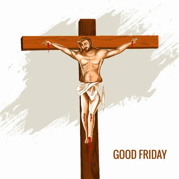 그리스 십자가의 금요일 포스터 배경에 — 스톡 벡터