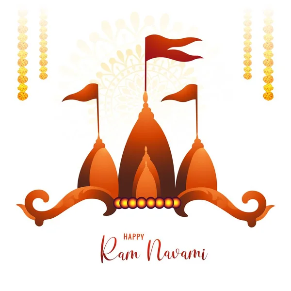 stock vector Shri ram navami festival celebration card background