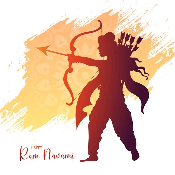 Shri Ram Navami Tebrik Kartı Hindu Festivali — Stok Vektör
