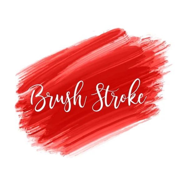 stock vector Red brush stroke watercolor design
