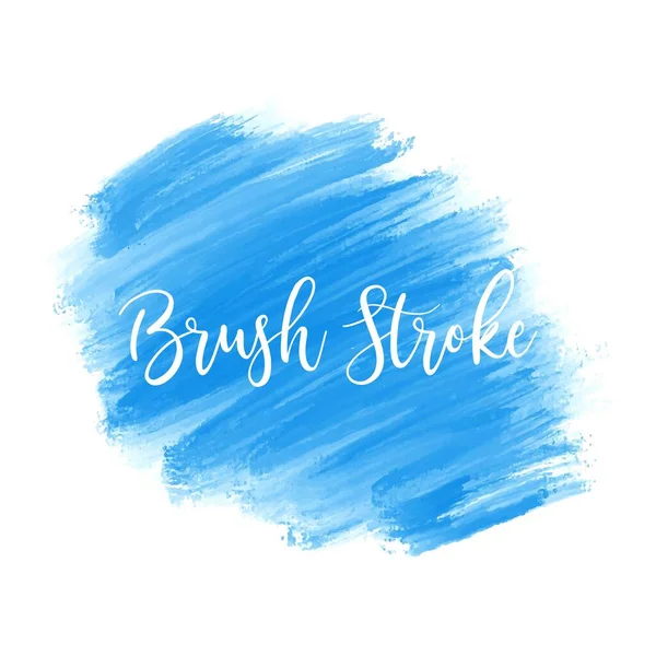 Blue Brush Stroke Watercolor Design — Vetor de Stock