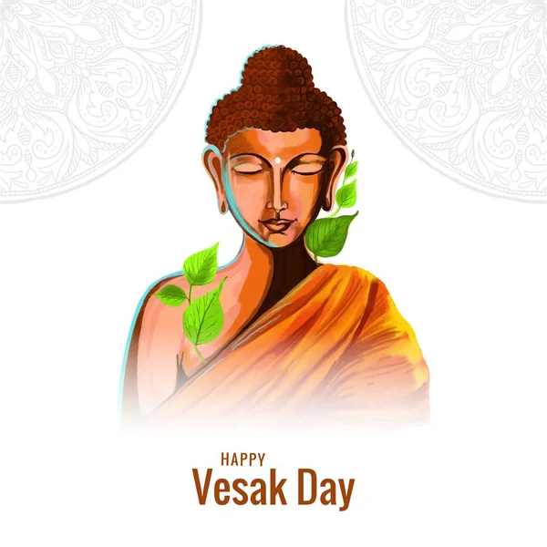 stock vector Happy vesak day celebration card background