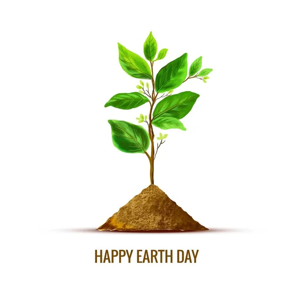 Happy Earth Day Umweltfreundliches Konzeptdesign — Stockvektor