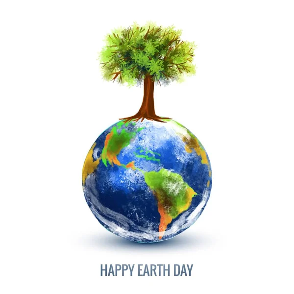Happy Earth Day Umweltfreundliches Konzeptdesign — Stockvektor