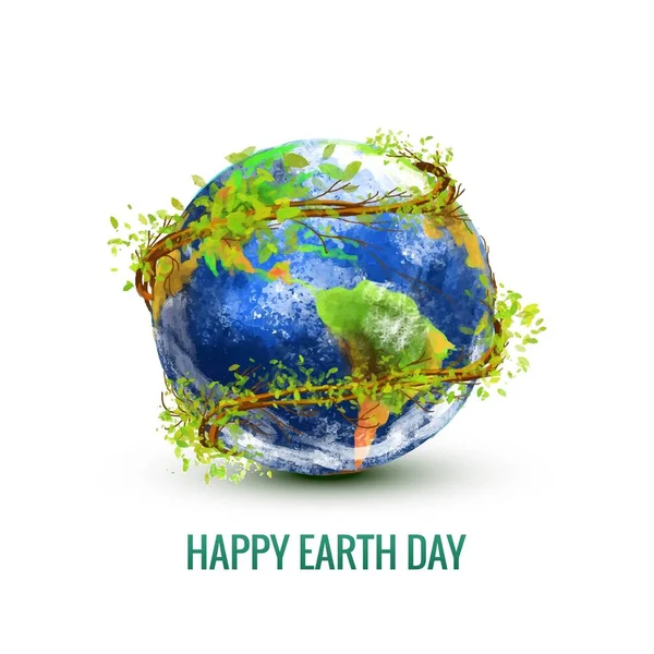 Happy Earth Day Für Die Gestaltung Von Feierlichkeiten Zur Umweltsicherheit — Stockvektor